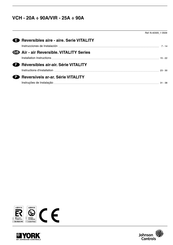 Johnson Controls VCH 25A/VIR 25A Installation Instructions Manual