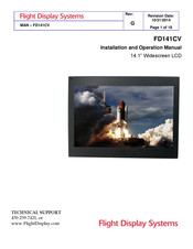 Flight Display Systems FD141CV Installation And Operation Manual