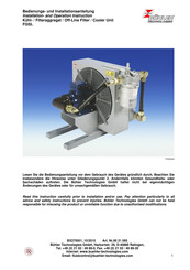Bühler technologies FGSL 30 Installation And Operation Instruction Manual