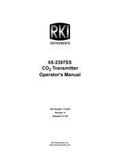 RKI Instruments 65-2397SS Operator's Manual