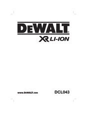 DeWalt XR LI-ION DCL043 Original Instructions Manual