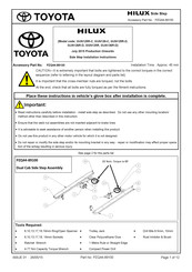 Toyota PZQ44-89100 Installation Instructions Manual