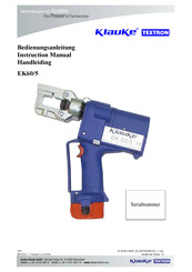 Klauke TEXTRON EK60/5 Instruction Manual