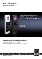 Rittal DK 7030.223 Installation And Short User Manual