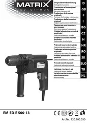 Matrix 120.100.050 Translation Of The Original Instructions