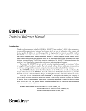 Rockwell Brooktree Bt848EVK Technical Reference Manual
