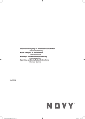 Novy 840029 Operating And Installation Instructions