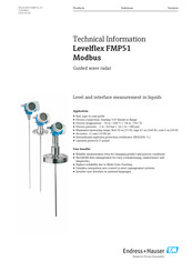 Endress+Hauser Levelflex FMP51 Modbus Technical Information