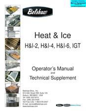 Belshaw Brothers Heat & Ice H&I-6 Operator's Manual And Technical Supplement