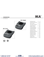 Itm IKA MS 3 basic Operating Instructions Manual