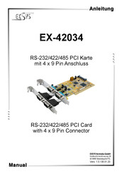 Exsys EX-42034IS Manual