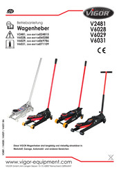 Vigor Equipment V2481 Operating Instructions Manual