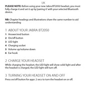 Jabra BT2050 Quick Start Manual