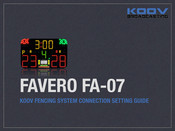 Favero FA-07 Settings Manual