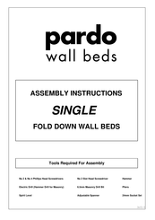 pardo SINGLE Assembly Instructions Manual