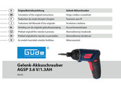 Gude AGSP 3.6 V/1.3AH Translation Of The Original Instructions
