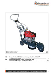 Schwamborn DSM 250P Translation Of The Original Operating Instructions
