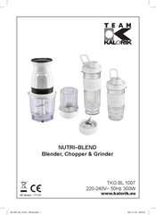 Team Kalorik NUTRI-BLEND TKG BL 1007 Manual
