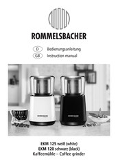 Rommelsbacher EKM 125 Instruction Manual
