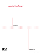 Keysight ixia Application Server Installation Manual