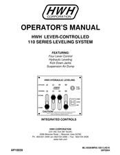 Hwh 110 Series Operator's Manual