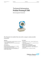 Endress+Hauser Proline Promag H 300 Technical Information