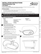 LIXIL American Standard 2764 Series Installation Instructions Manual