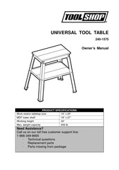 Tool Shop 240-1575 Owner's Manual