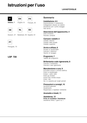 Hotpoint Ariston LSP 720 Operating Instructions Manual