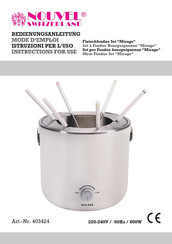 Nouvel 403424 Instructions For Use Manual