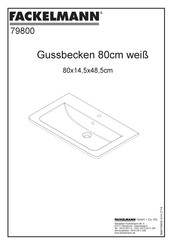 Fackelmann 79807 Instructions For Mounting And Use