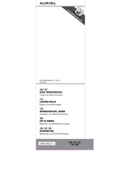 Auriol 86211 Usage And Safety Instructions