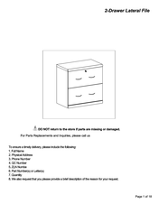 Z-Line Designs 2 Drawer File Cabinet ZL226X-2XLU Manual