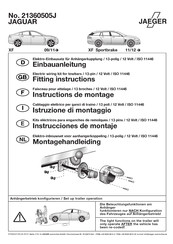 Jaeger 21360505J Fitting Instructions Manual