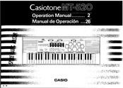 Casio Casiotone MT-520 Operation Manual