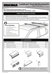 Yakima LockNLoad Flush Rail Mounting Kit Manual