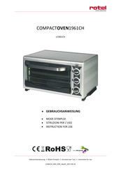 Rotel COMPACTOVEN1961CH Instructions For Use Manual