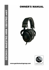 Gecko Maestro HRM 1881PRO mkII Owner's Manual