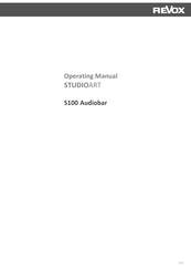 Revox STUDIOART S100 Operating Manual