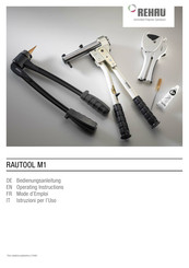Rehau Rautool M1 Operating Instructions Manual