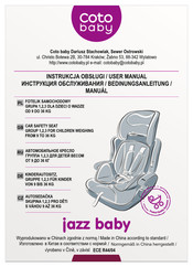 Coto baby Jazz Baby User Manual