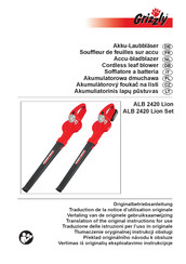 Grizzly Tools ALB 2420 Lion Translation Of The Original Instructions For Use