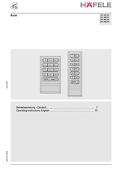 Hafele Axis 231.98.331 Operating Instructions Manual