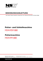 MSW MSW-PM 800 User Manual