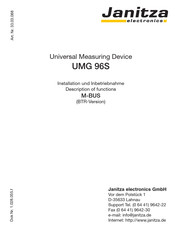 janitza UMG 96S Handbook