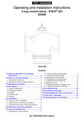 Armaturen STEVI 423 Series Operating And Installation Instructions