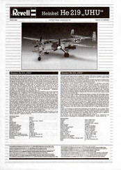 REVELL Heinkel He219 UHU Manual