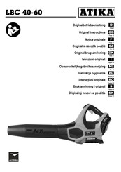 Altrad ATIKA LBC 40-60 Original Instructions Manual