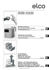 Elco VECTRON L 04.410 DUO Operating Instructions Manual