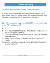 ANBES U13 Troubleshooting